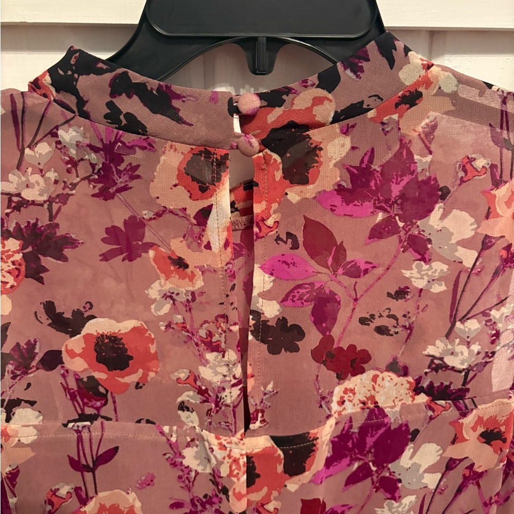 Lulu's Floral Midi Dress - Pink and Purple - Picture 5 of 9